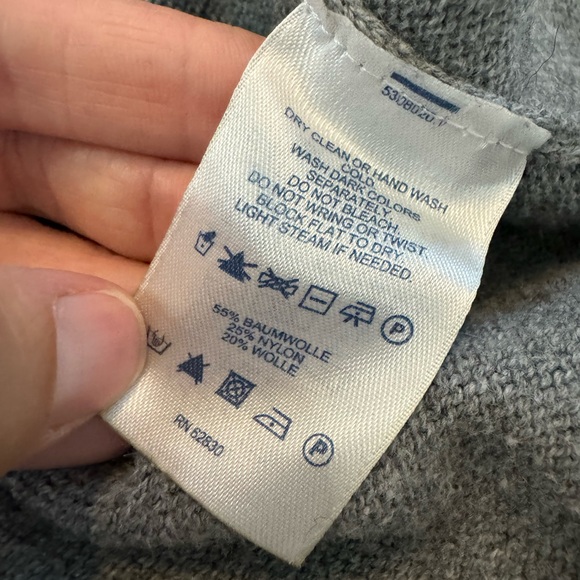 Lands’ End Grey Wool Blend Turtleneck Knit Sweater - Picture 8 of 8